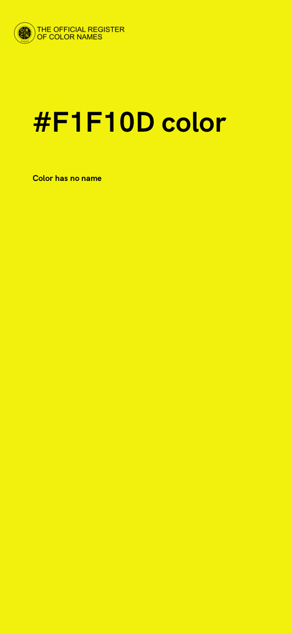 #F1F10D color image