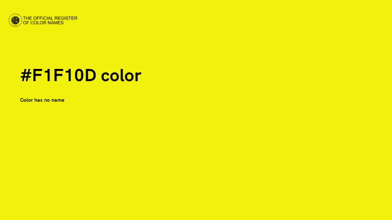#F1F10D color image