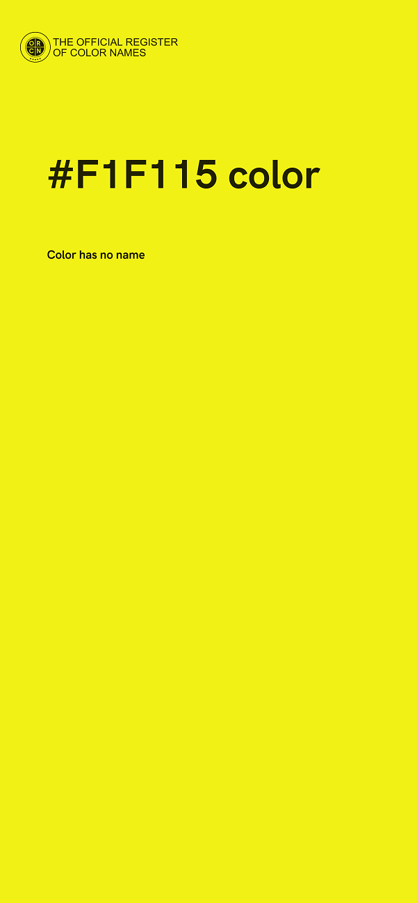 #F1F115 color image