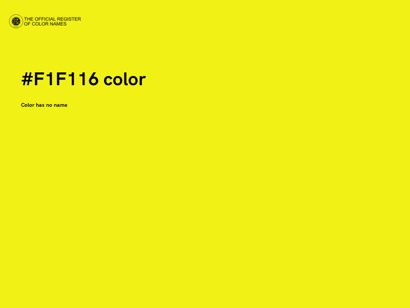 #F1F116 color image