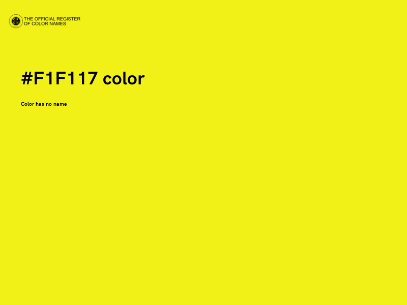 #F1F117 color image