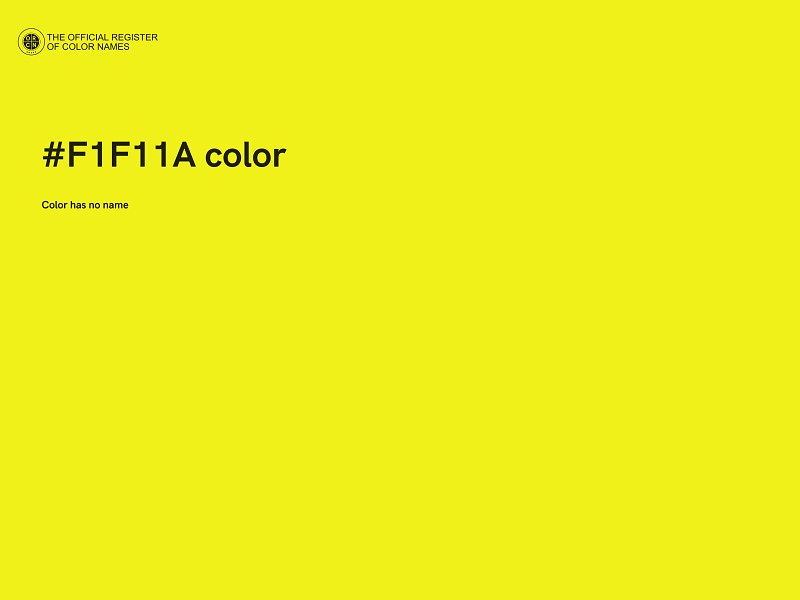 #F1F11A color image