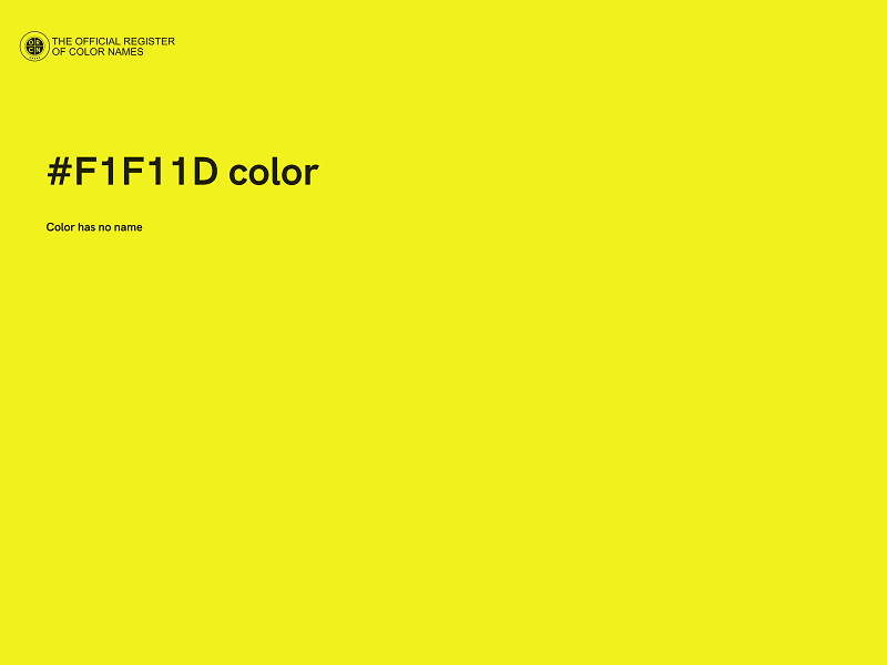 #F1F11D color image