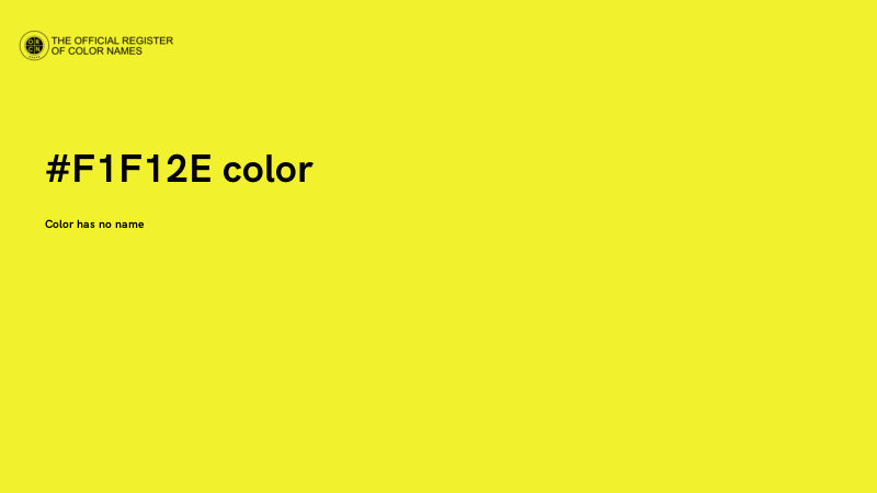 #F1F12E color image
