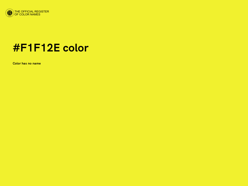 #F1F12E color image