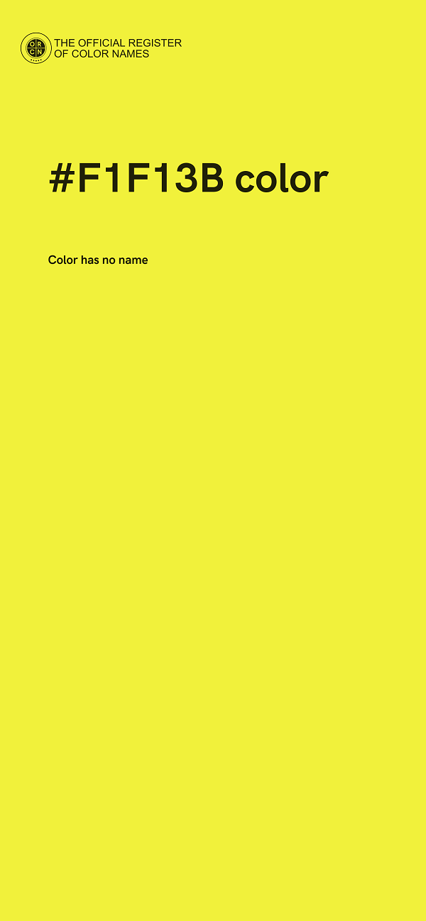 #F1F13B color image