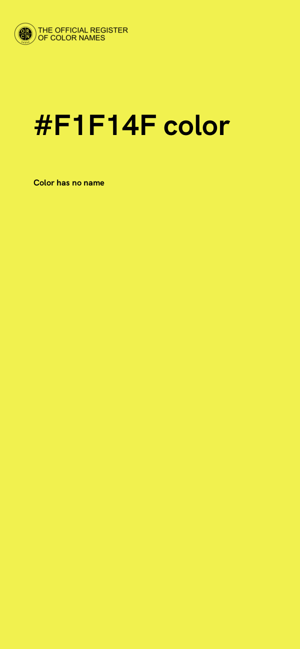 #F1F14F color image