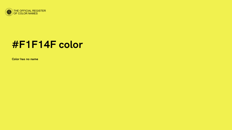 #F1F14F color image