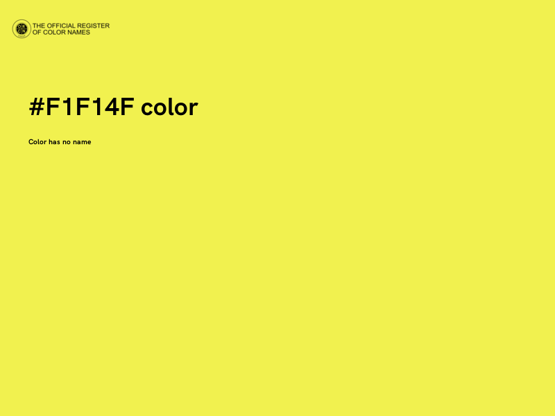 #F1F14F color image