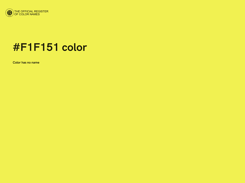 #F1F151 color image