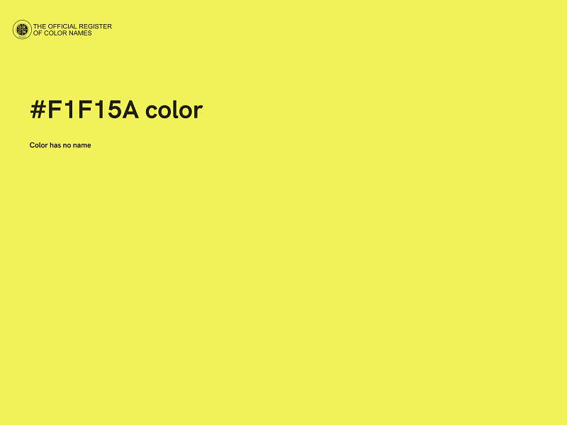 #F1F15A color image