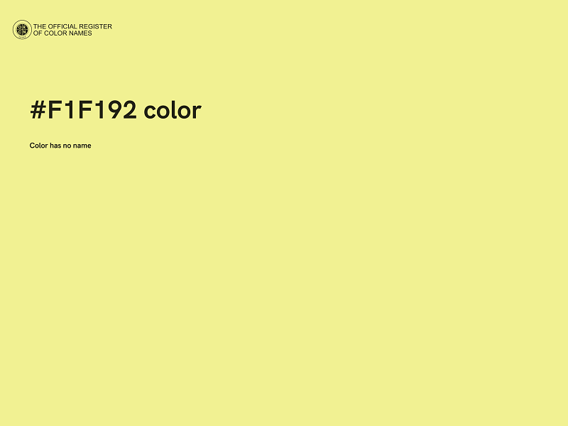 #F1F192 color image