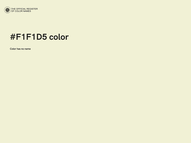 #F1F1D5 color image