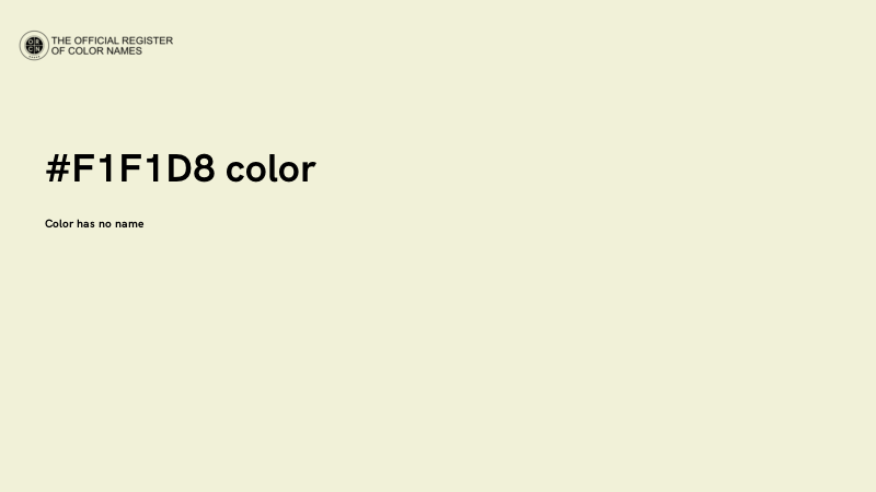 #F1F1D8 color image