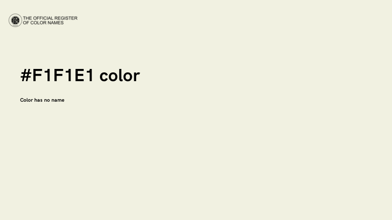#F1F1E1 color image