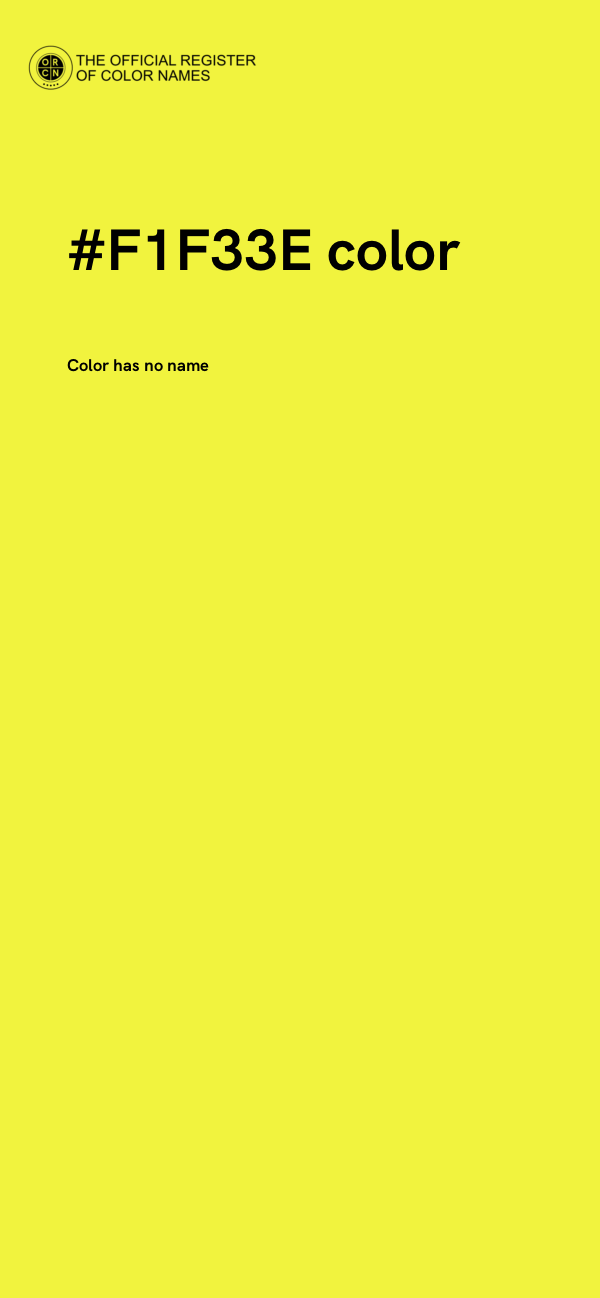 #F1F33E color image
