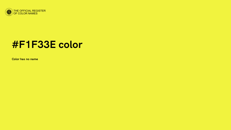 #F1F33E color image