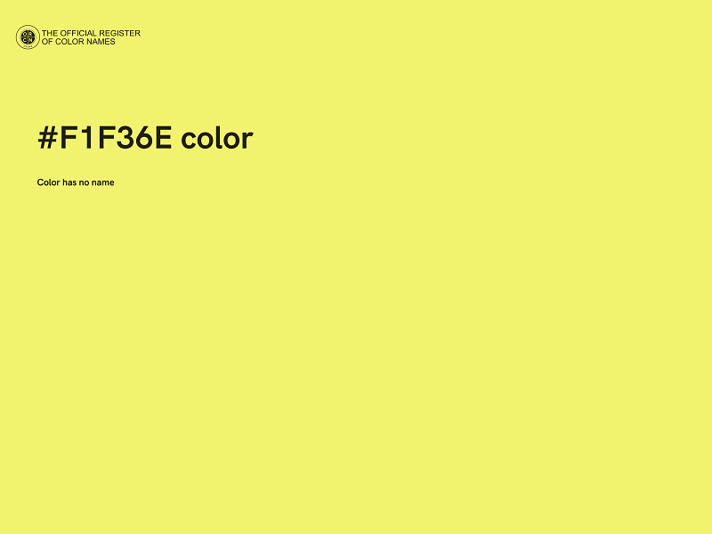 #F1F36E color image