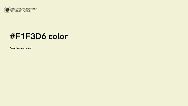 #F1F3D6 color image