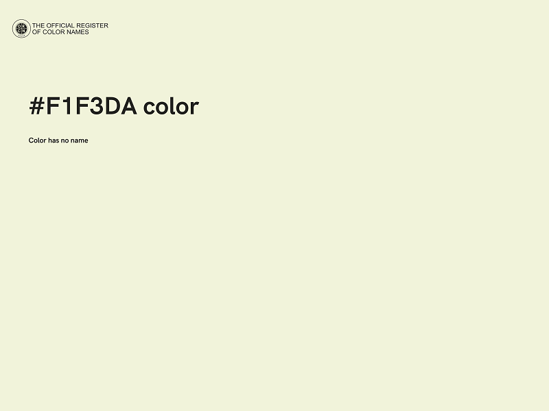 #F1F3DA color image