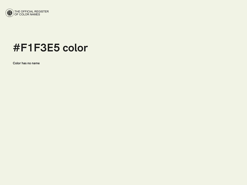 #F1F3E5 color image