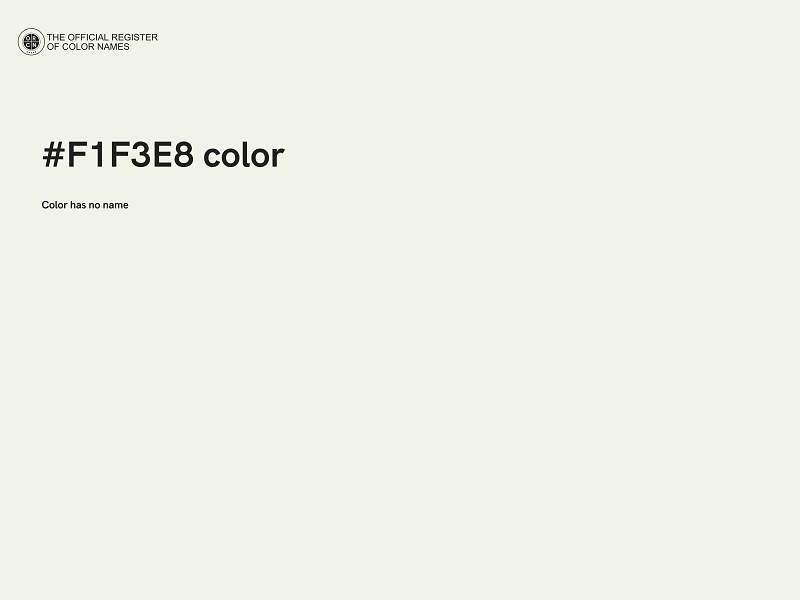 #F1F3E8 color image