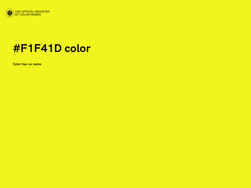 #F1F41D color image
