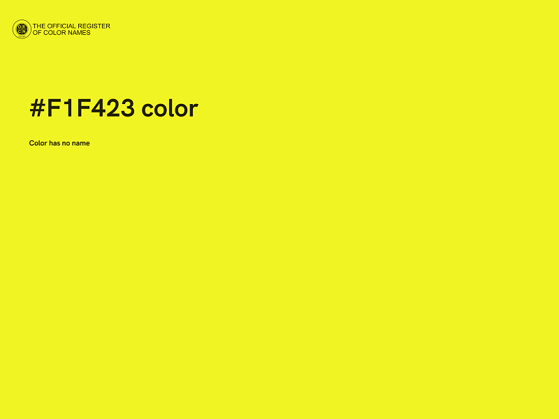 #F1F423 color image