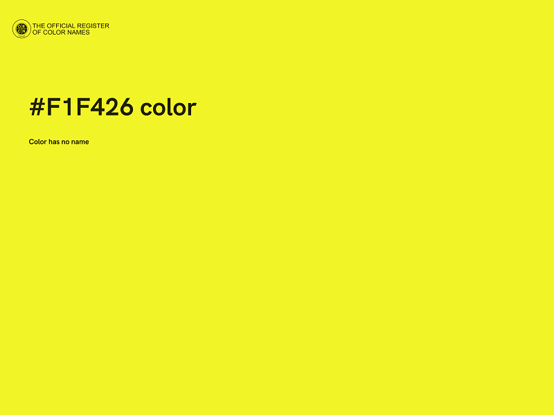 #F1F426 color image