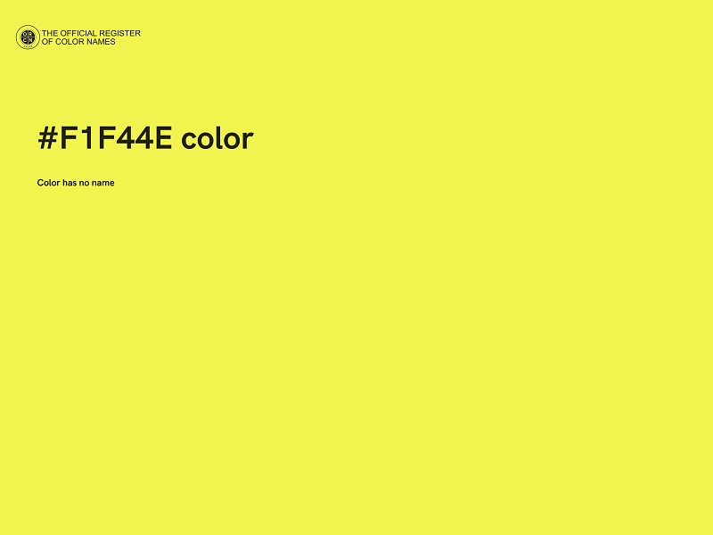 #F1F44E color image