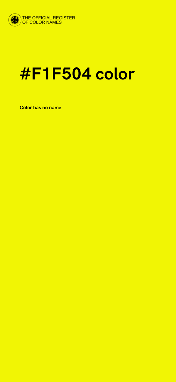 #F1F504 color image