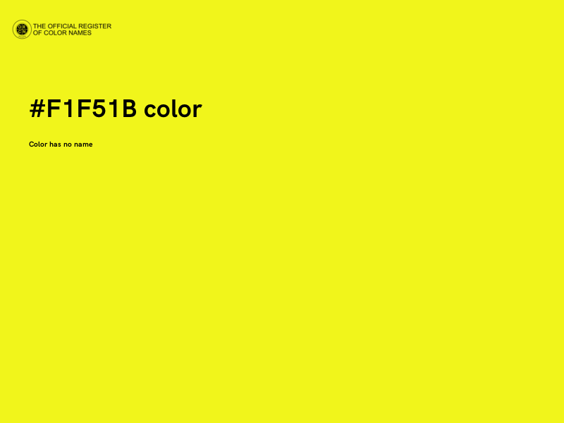 #F1F51B color image