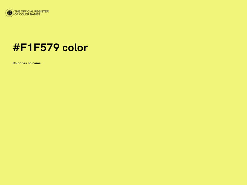 #F1F579 color image