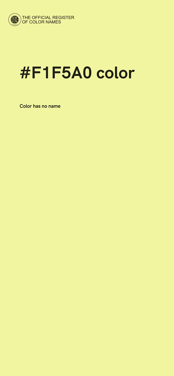#F1F5A0 color image
