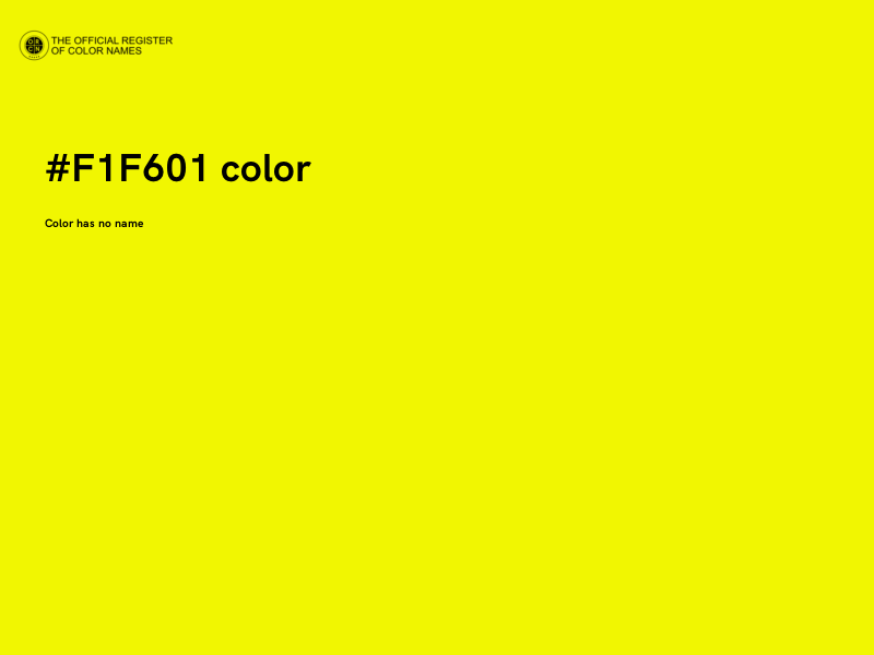 #F1F601 color image