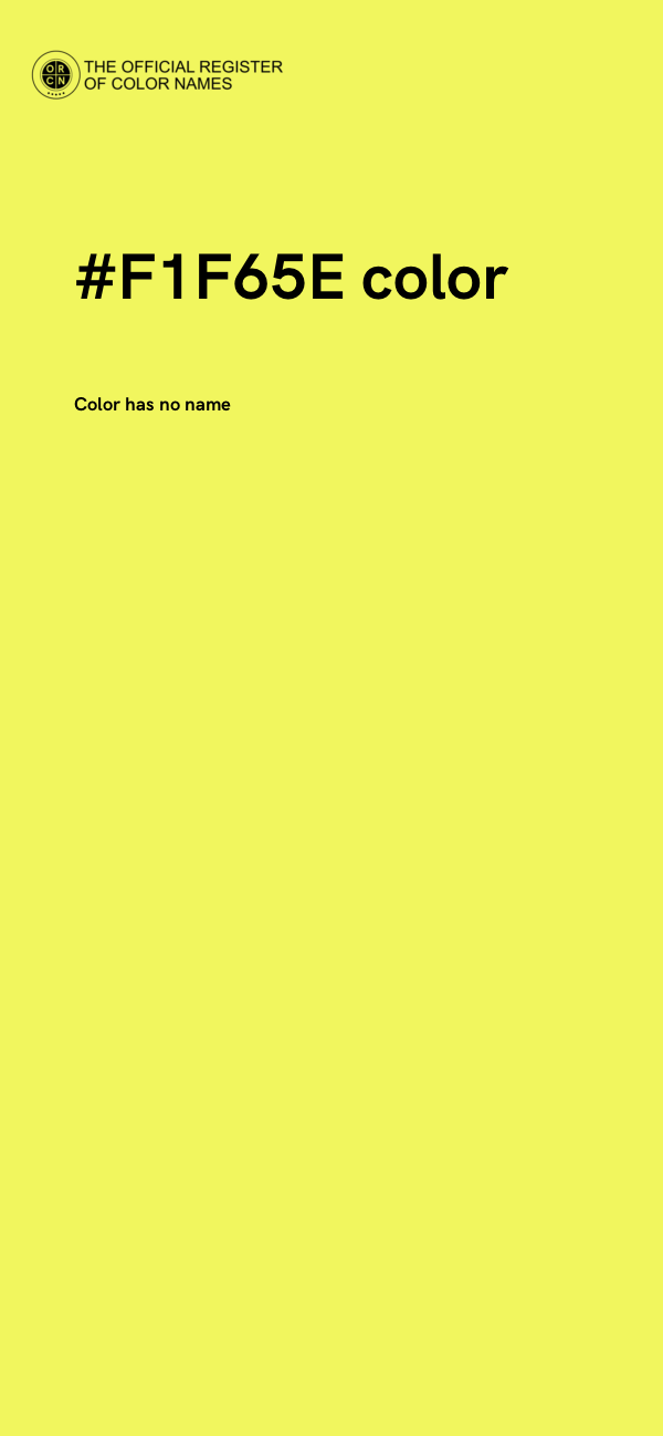 #F1F65E color image