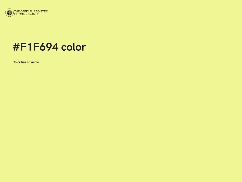 #F1F694 color image