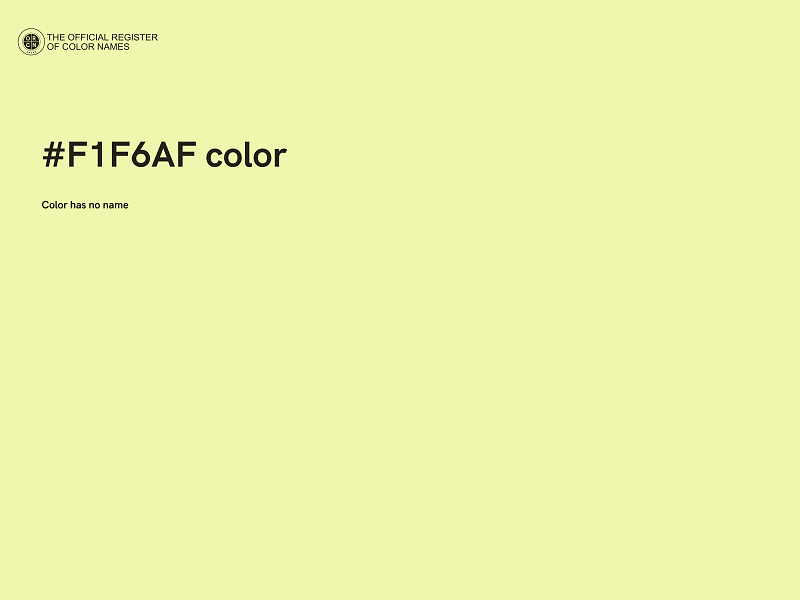 #F1F6AF color image