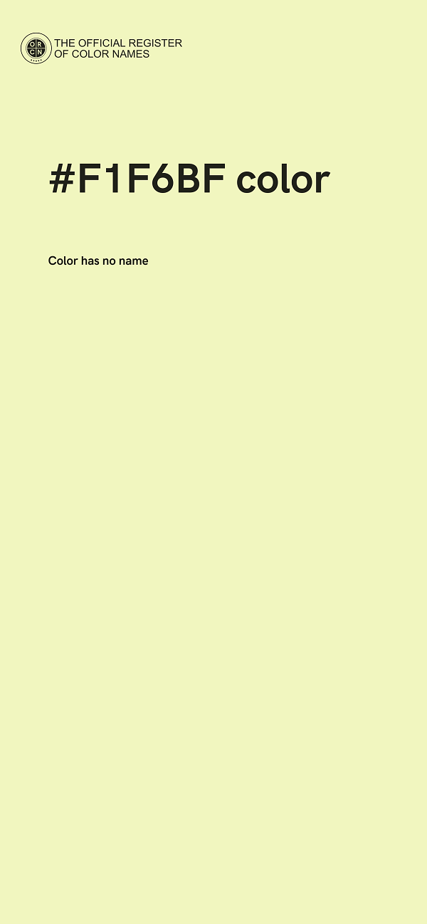 #F1F6BF color image