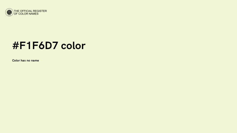 #F1F6D7 color image