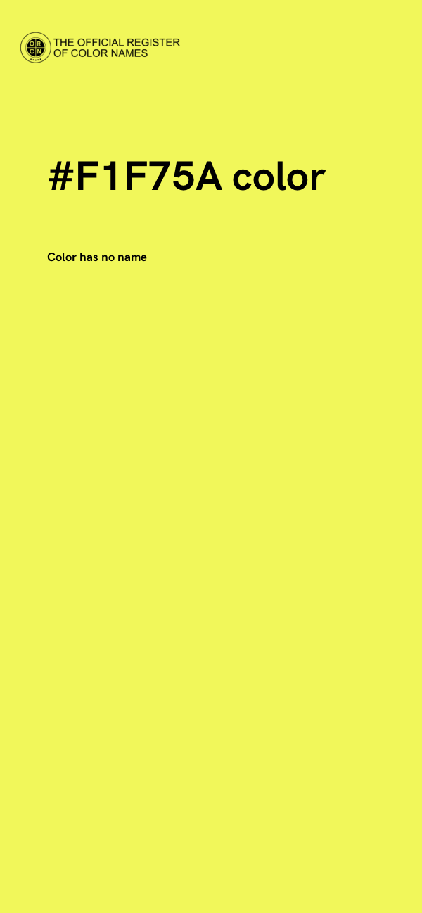 #F1F75A color image