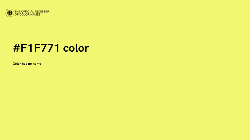 #F1F771 color image
