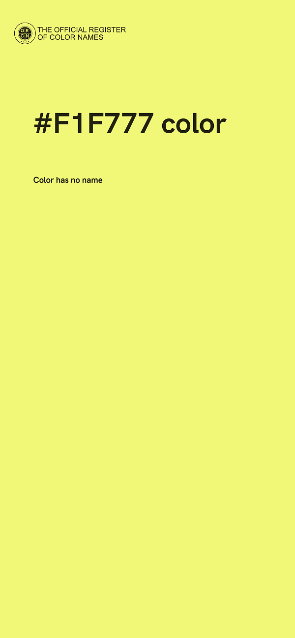 #F1F777 color image