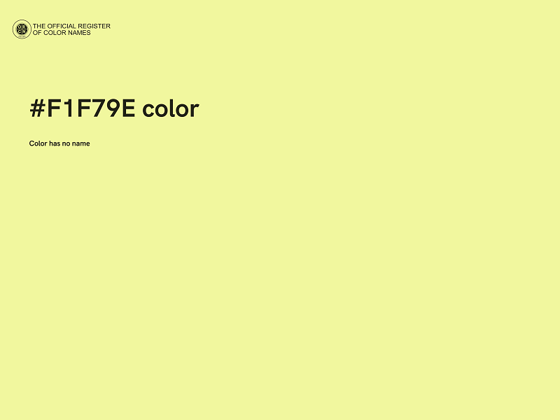 #F1F79E color image