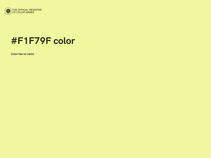 #F1F79F color image