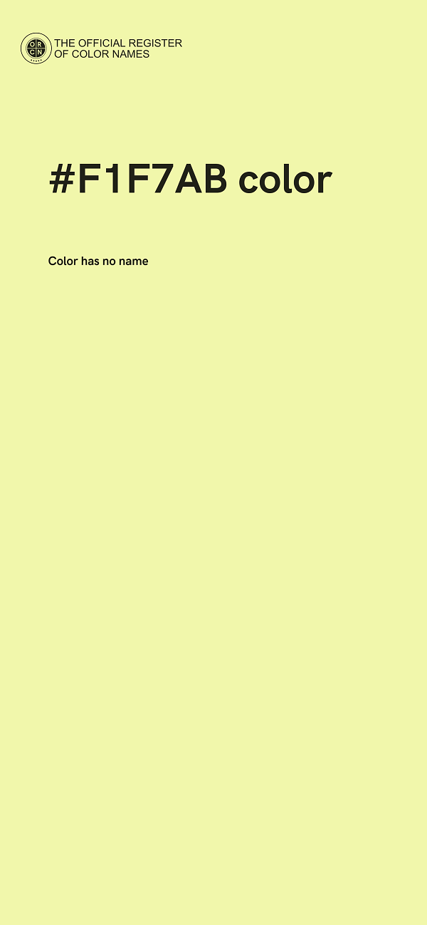 #F1F7AB color image