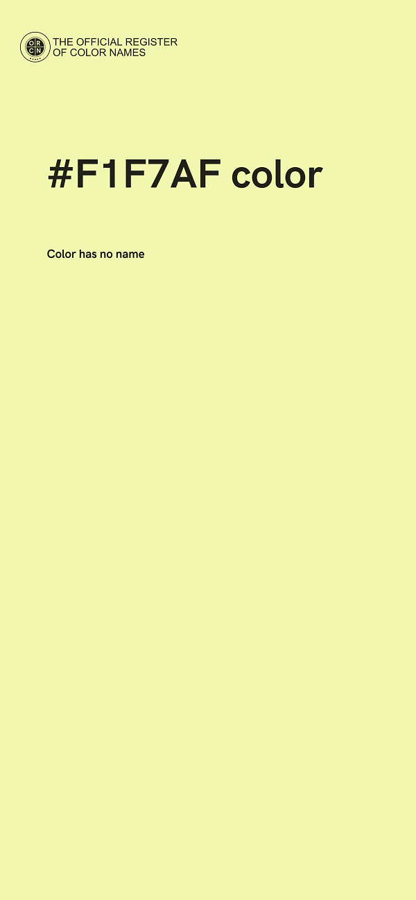 #F1F7AF color image