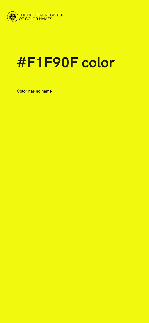 #F1F90F color image