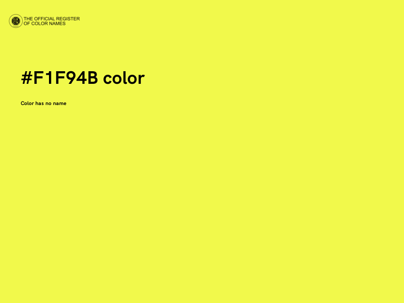 #F1F94B color image