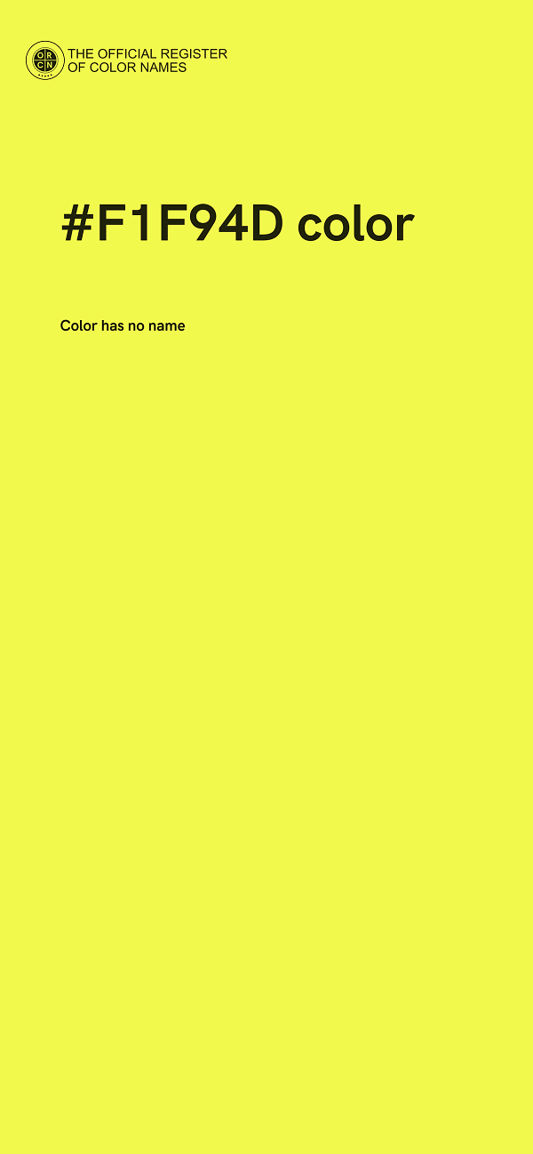 #F1F94D color image